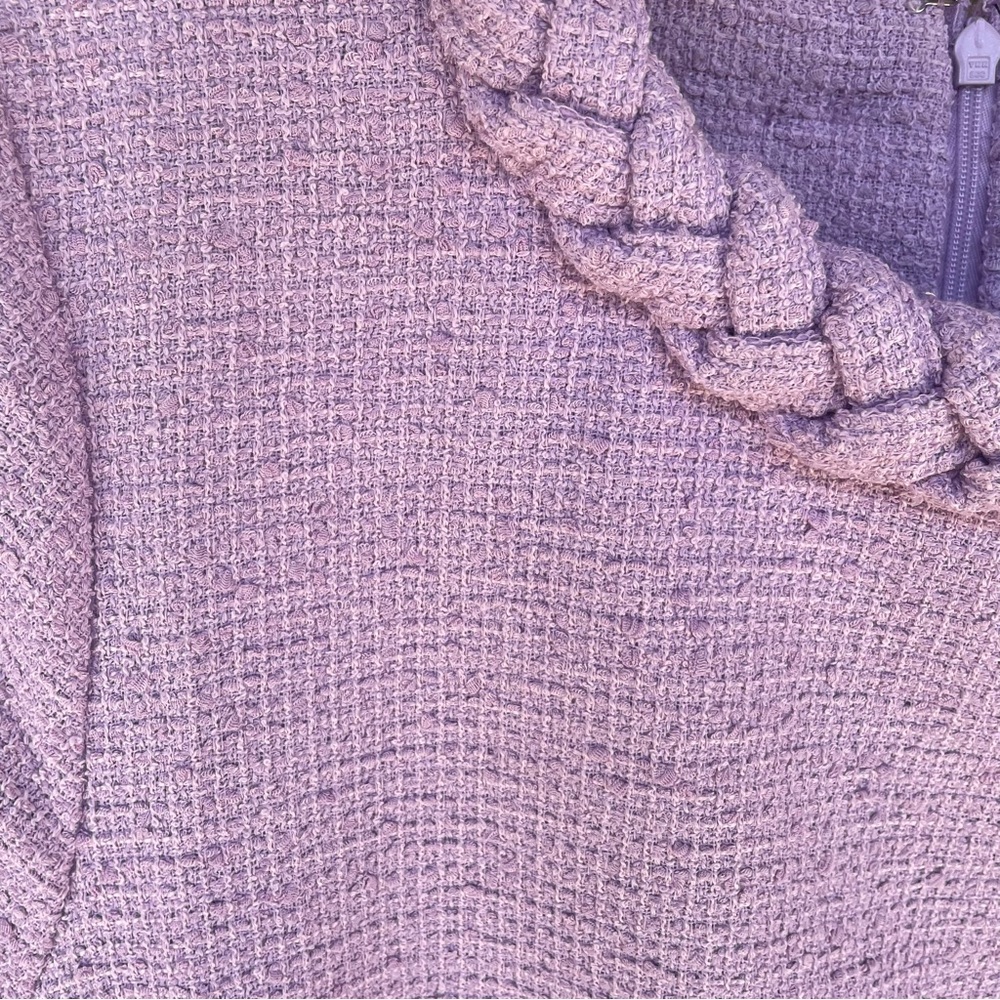 Tuckernuck Lilac Tweed Jackie Dress L - Picture 4 of 4
